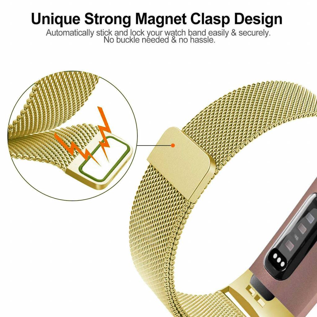 Fitbit Charge 3 & 4 milanese band - goud