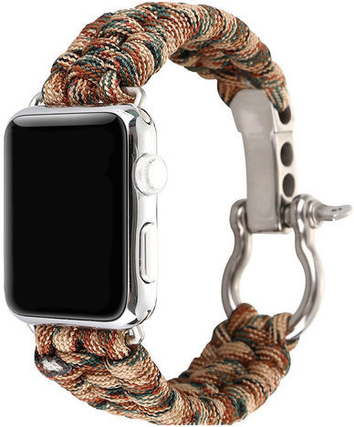 Apple Watch nylon rope band - camouflage bruin