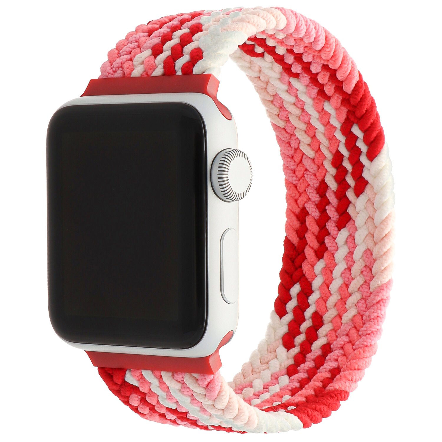Apple Watch Nylon Gevlochten Solo Band - Aardbei