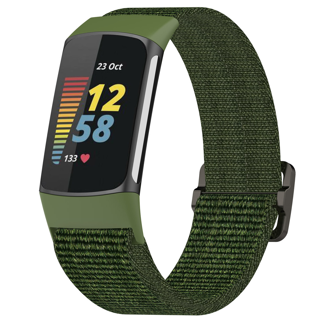 Fitbit Charge 5 nylon band - groen