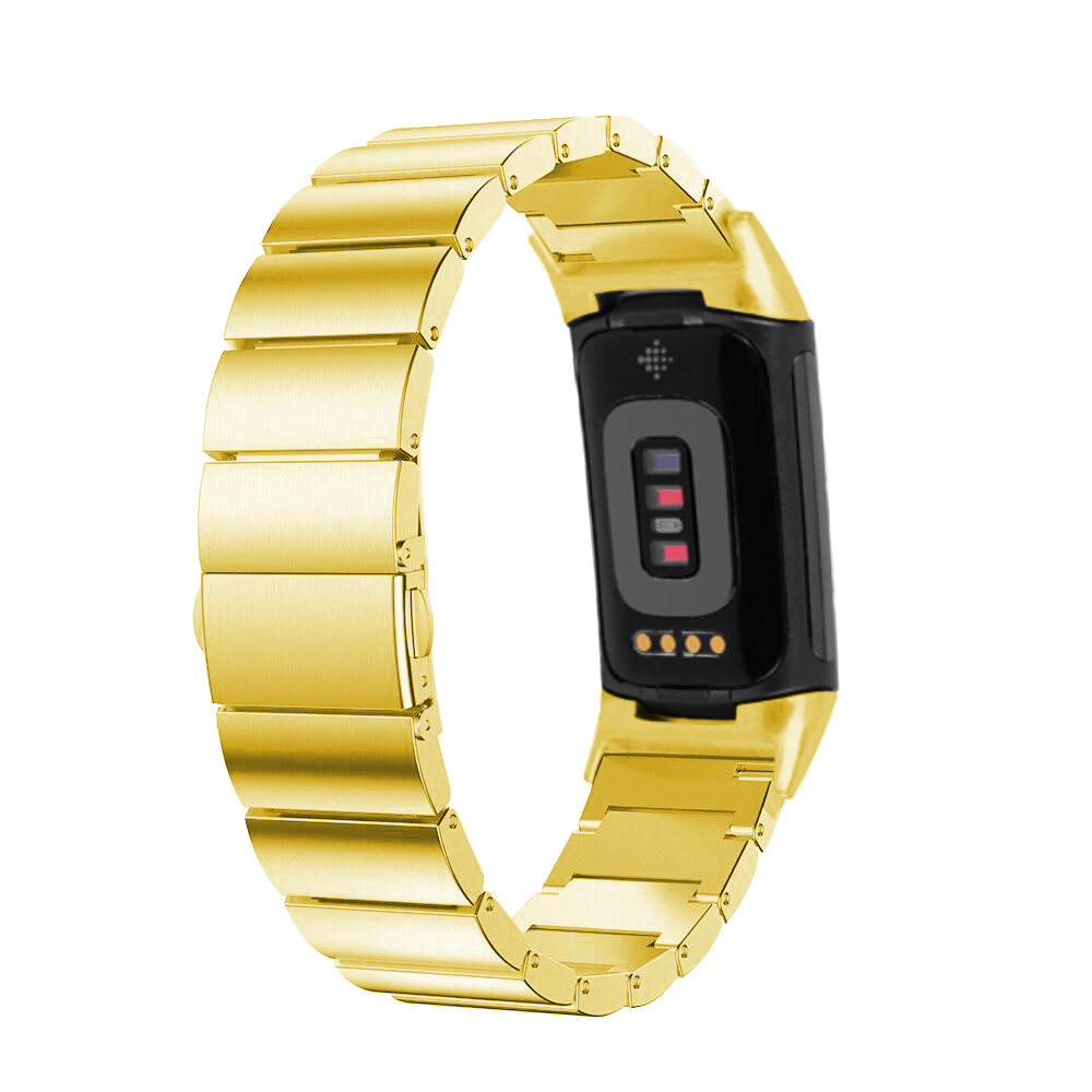 Fitbit Charge 5 stalen schakel band - goud