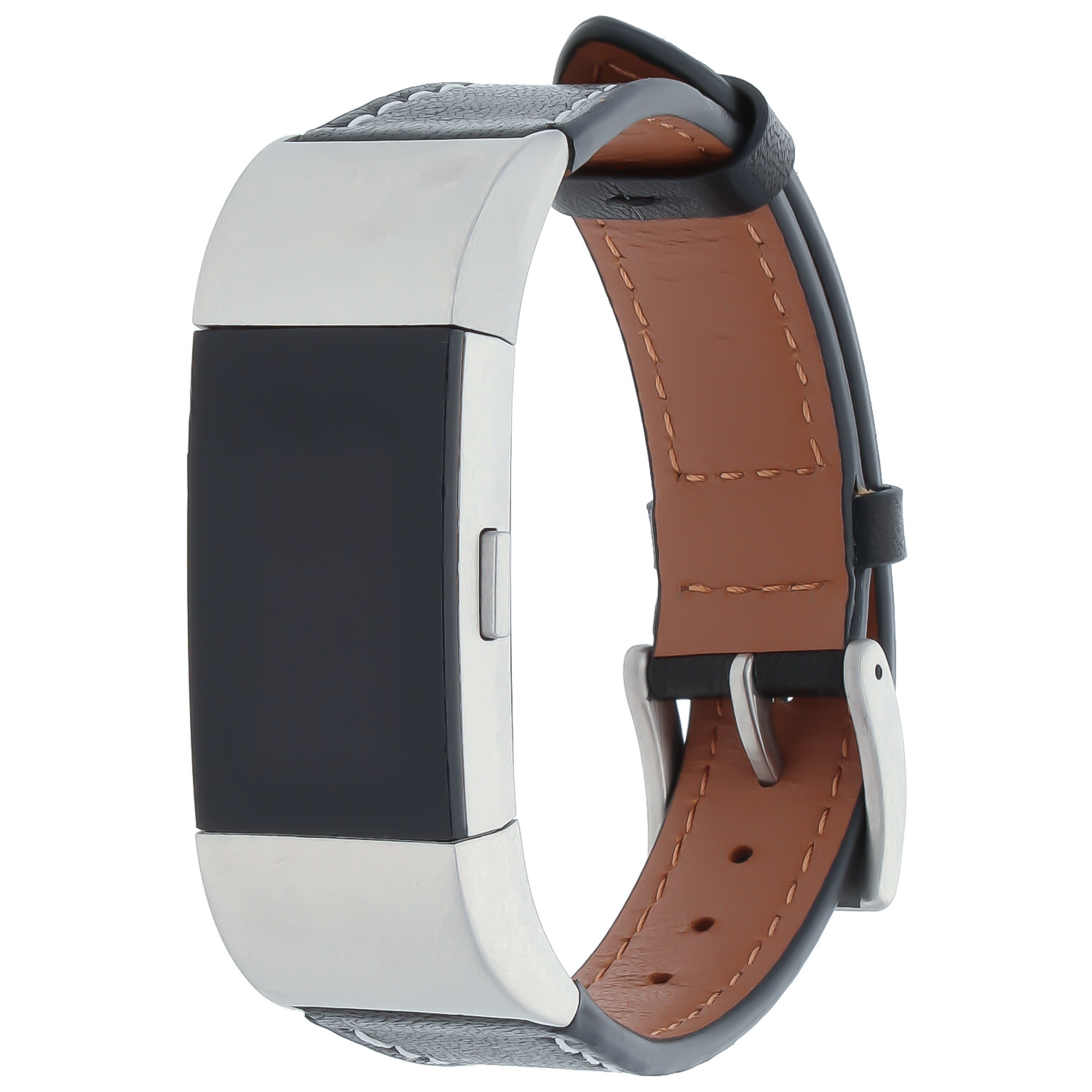 Fitbit Charge 2 premium leren band - zwart