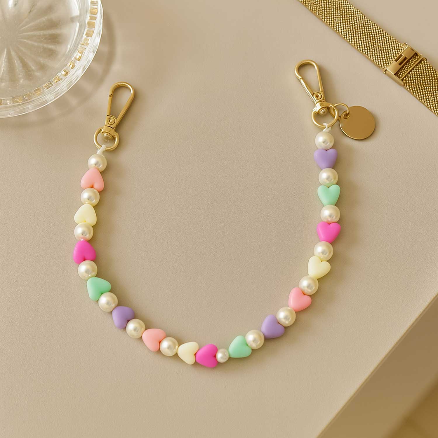 Telefoonkoord-Beach-mix-color-goud-7440850457488-123watches-sfeer2