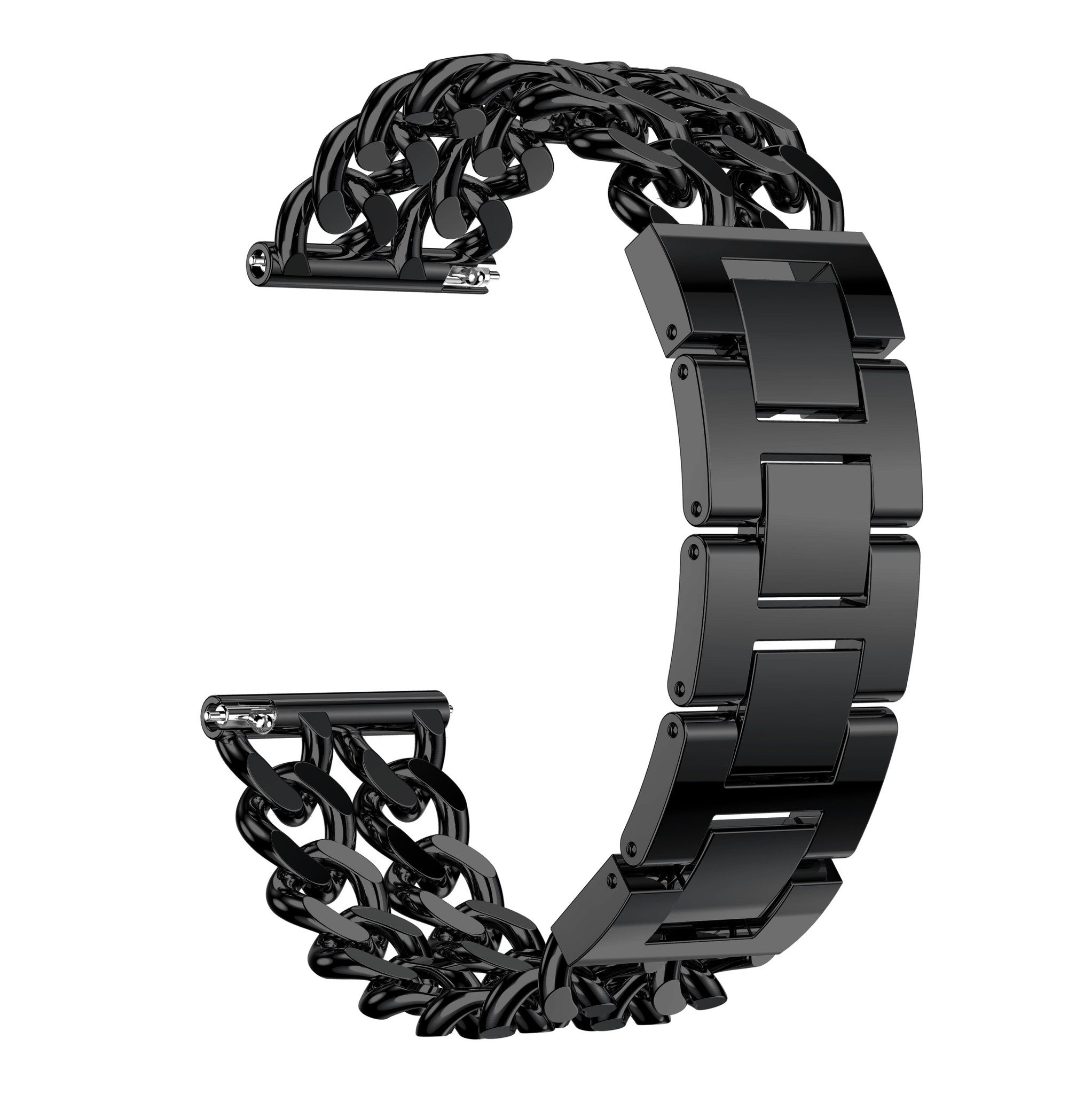 Fitbit Versa cowboy stalen schakel band - zwart