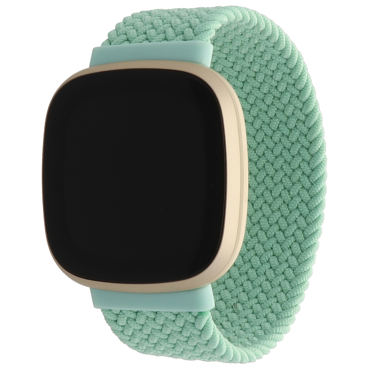 Fitbit Versa 3 / Sense nylon gevlochten solo band - pistache