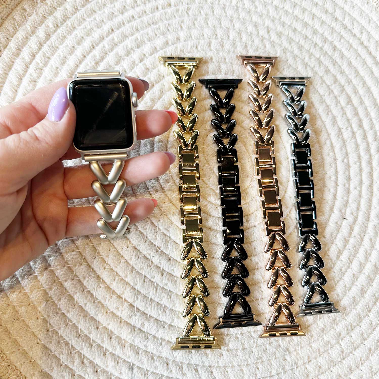 Apple-Watch-hart-stalen-schakel-band-Lisa-goud-7440850189129-123watches-sfeer