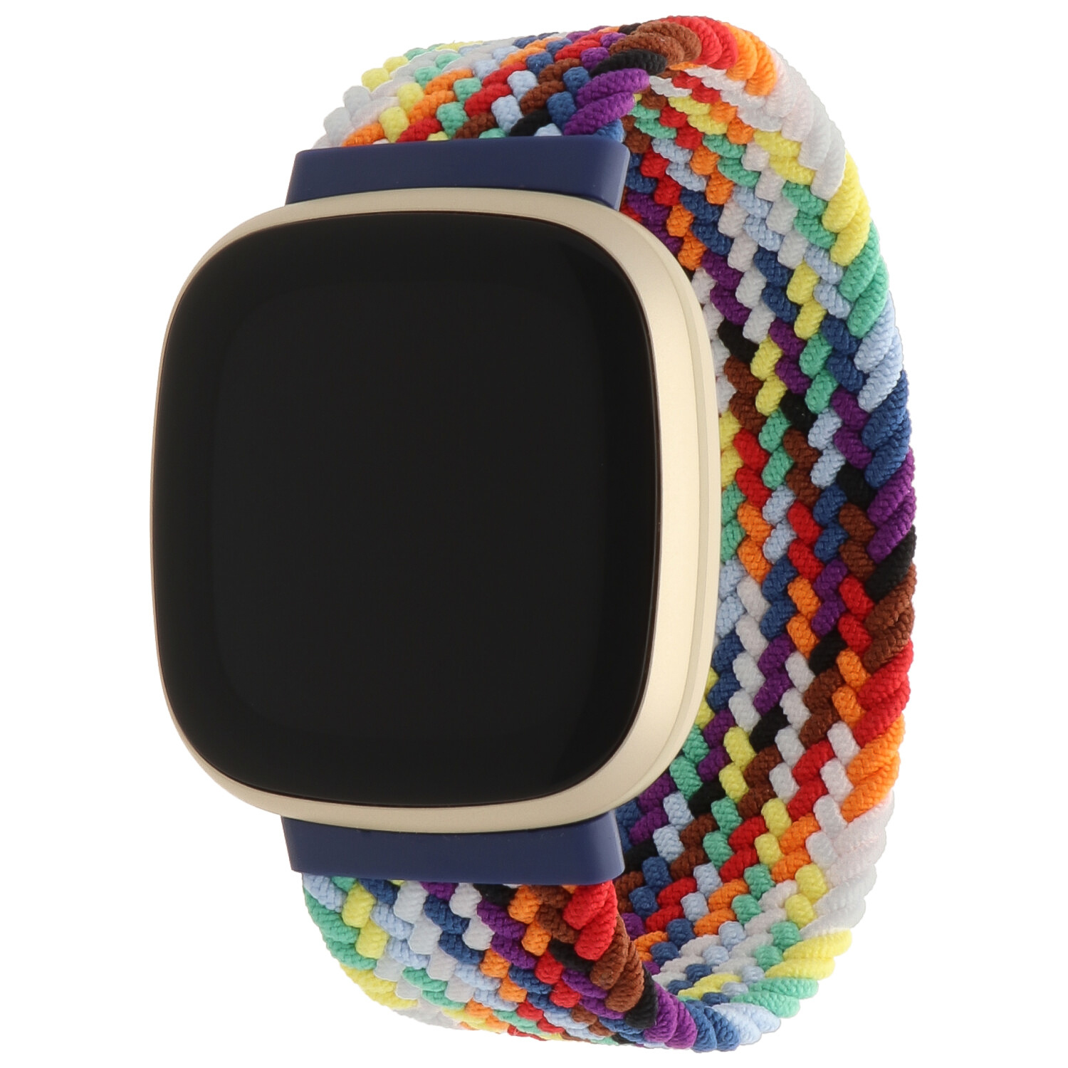 Fitbit Versa 3 / Sense nylon gevlochten solo band - kleurrijk fel