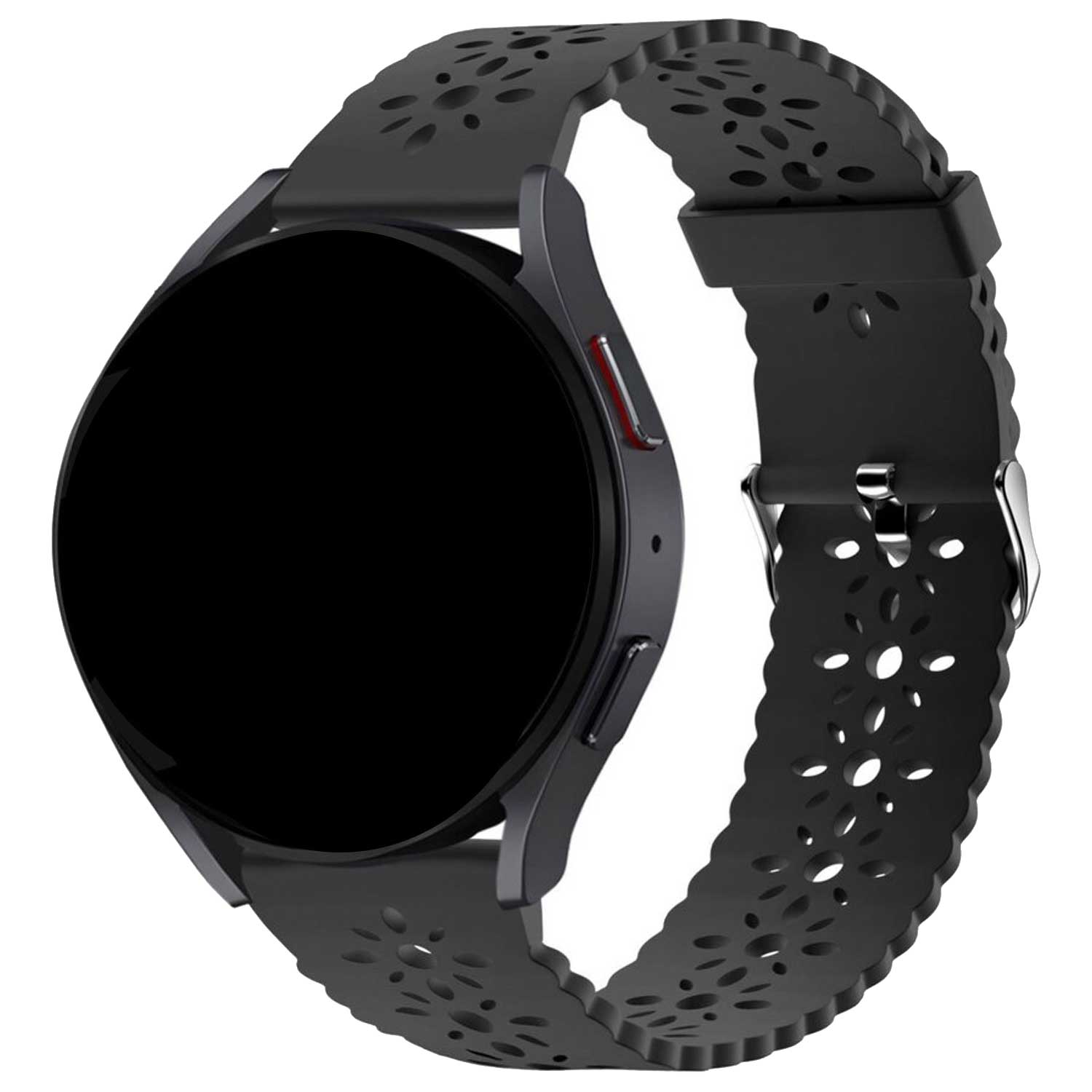 Samsung Galaxy Watch 7 bright siliconen band - zwart