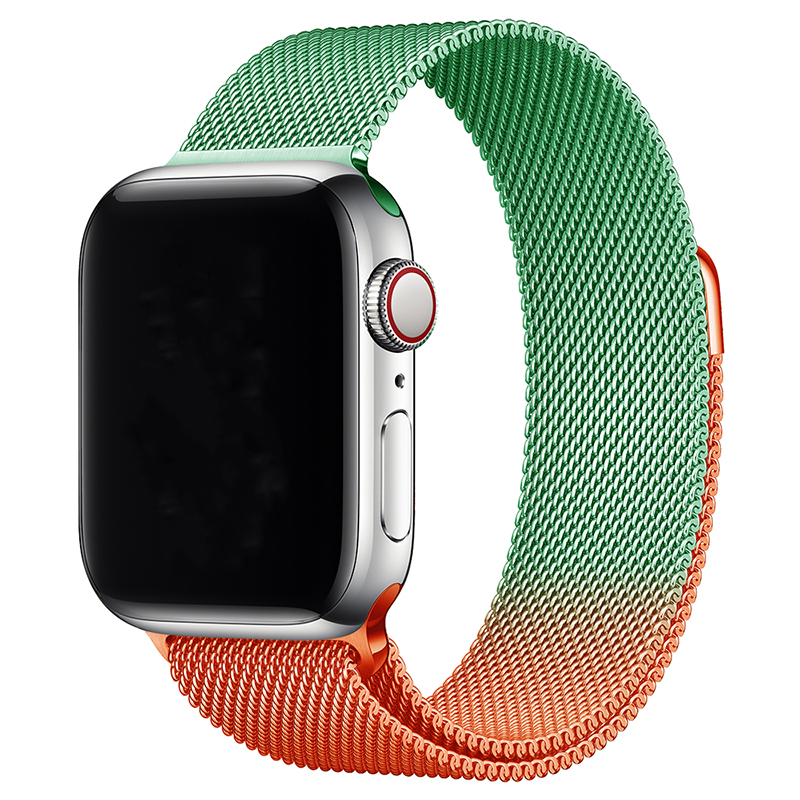 Apple Watch milanese band - groen oranje