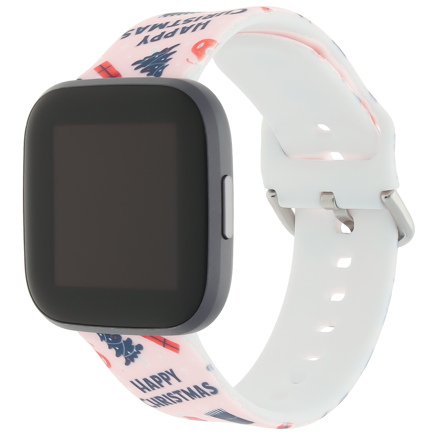 Fitbit Versa print sport band - kerst roze