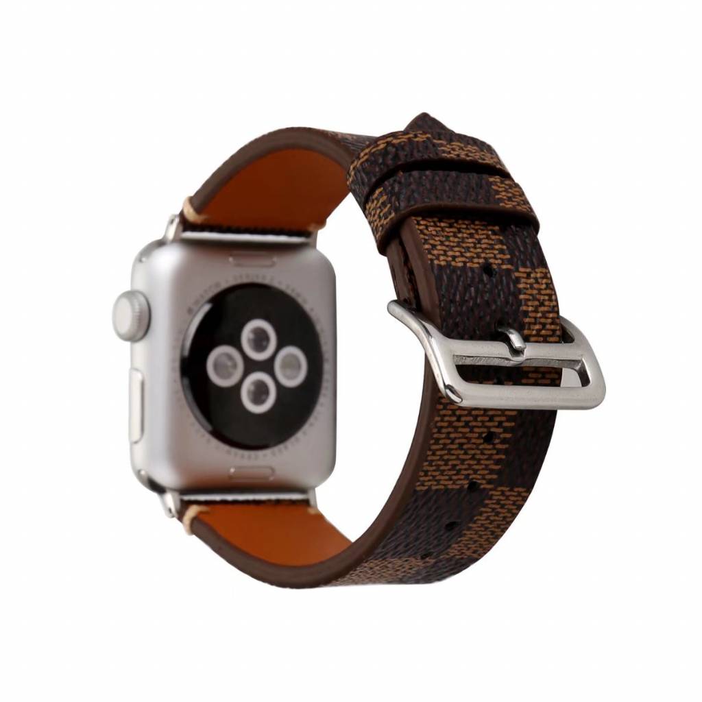 Apple Watch leren grid band - bruin