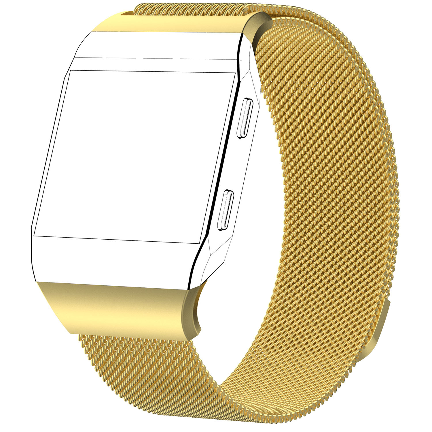 Fitbit Ionic milanese band - goud