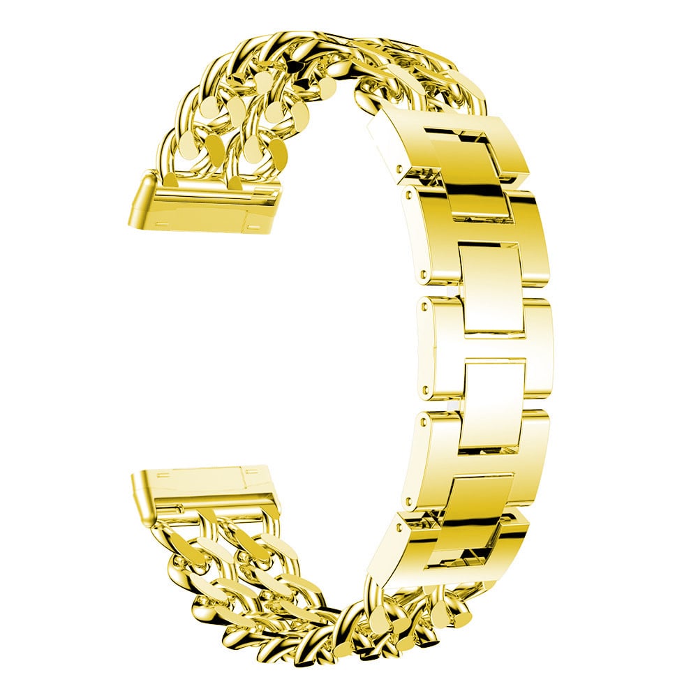 Fitbit Versa 3 / Sense cowboy stalen schakel band - goud