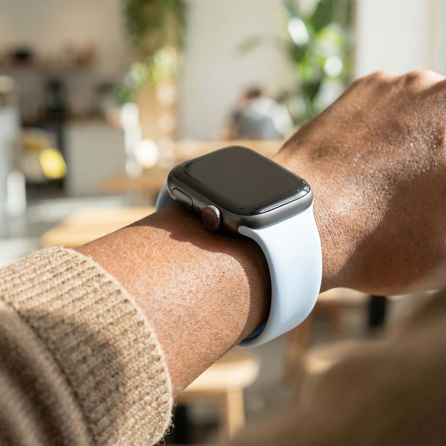 Apple Watch bandje Savro - siliconen - sky blue