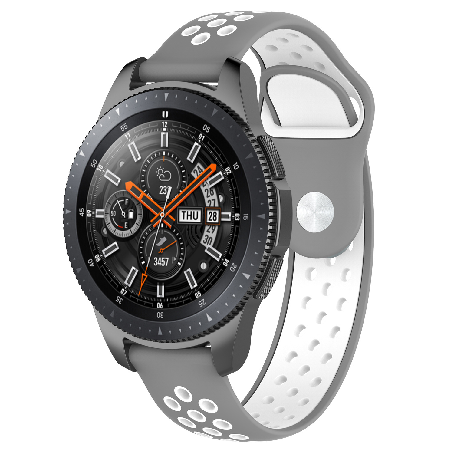 Samsung Galaxy Watch dubbel sport band - grijs wit