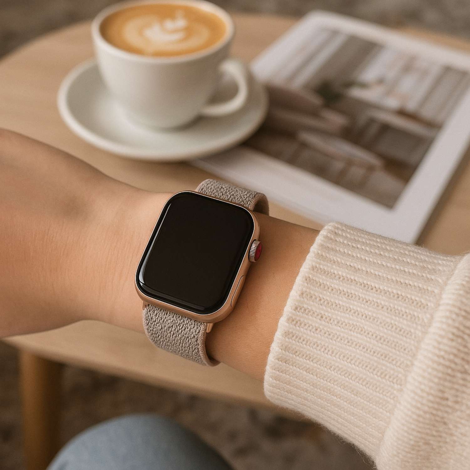 Apple-Watch-Nylon-geweven-sport-band-Pink-Sand-P7435110166156-123watches-sfeer4