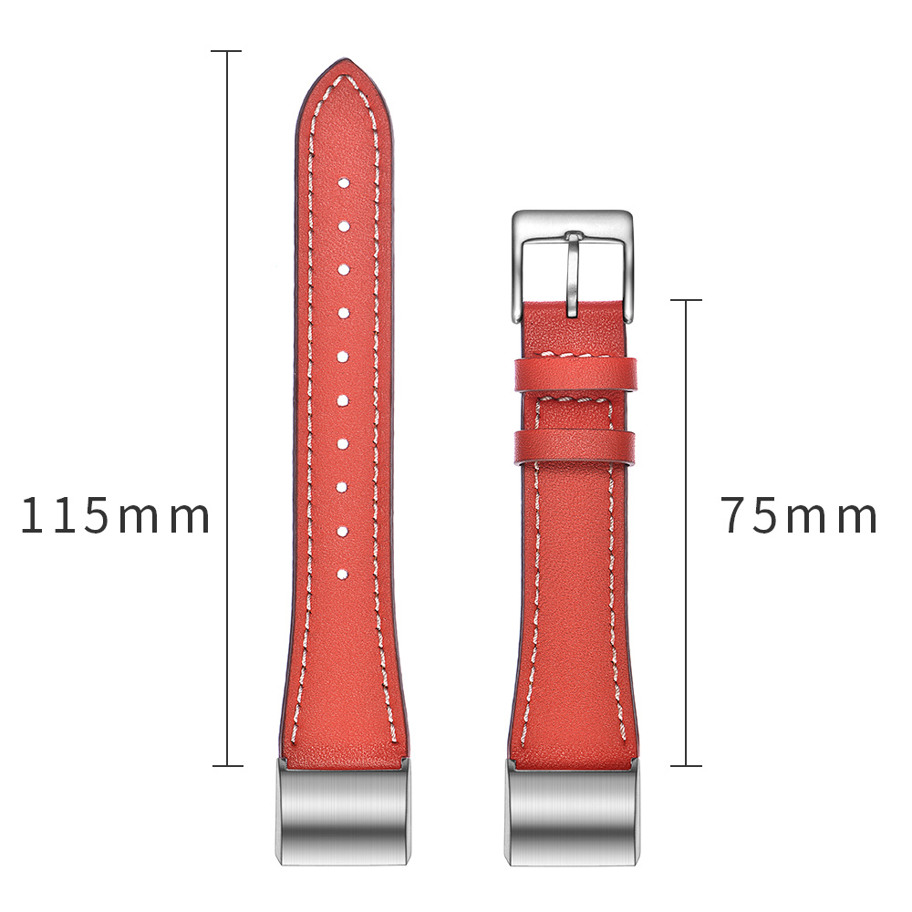 Fitbit Charge 2 premium leren band - rood