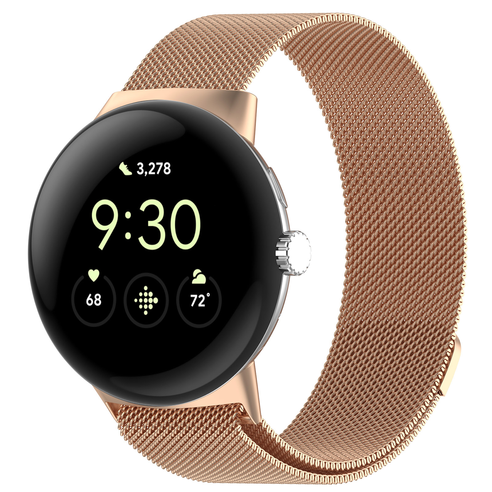 Google Pixel Watch milanese band - rose goud
