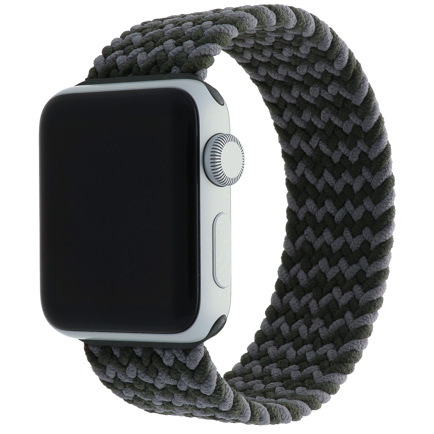 Apple Watch nylon gevlochten solo band - groen grijs