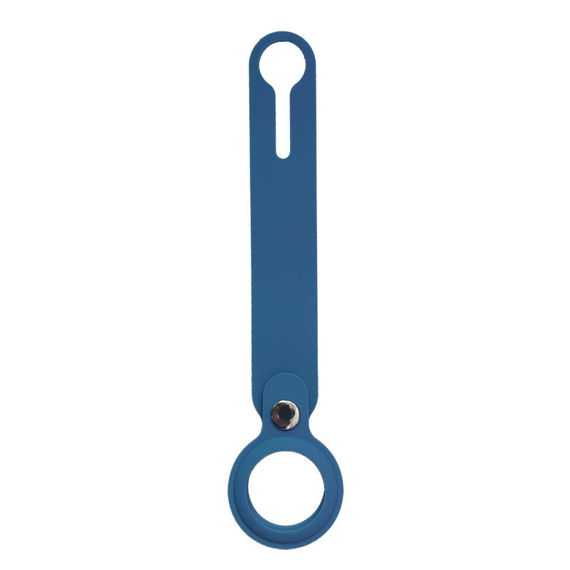 AirTag siliconen lus sleutelhanger - blauw