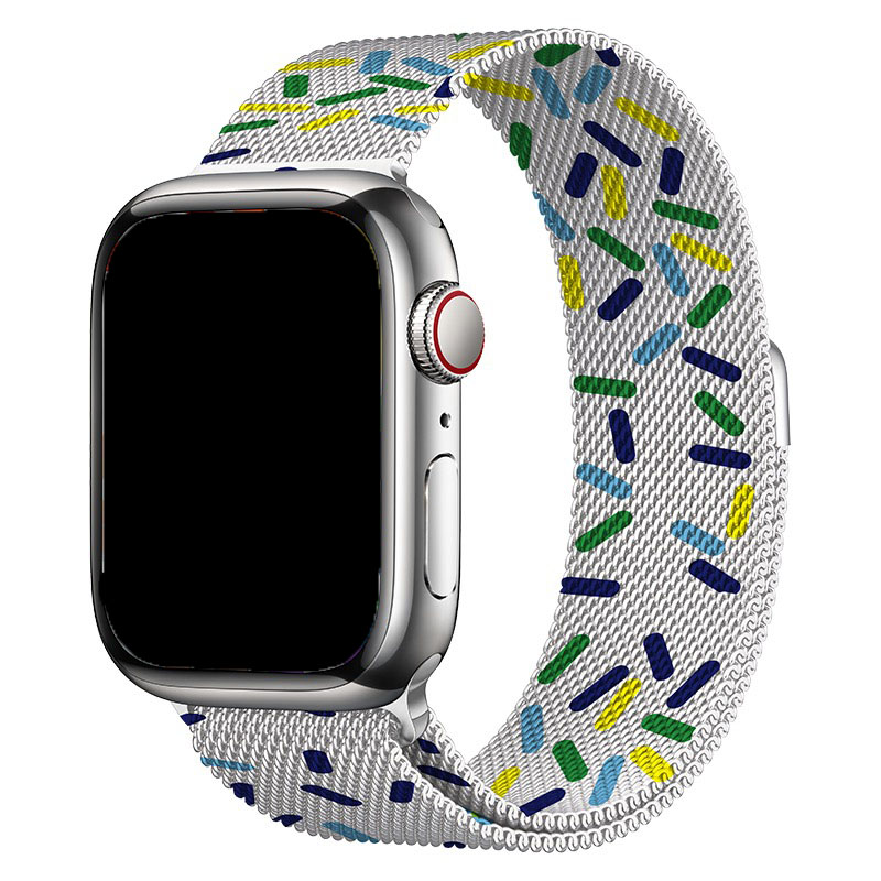 Apple Watch milanese band - pride blauw