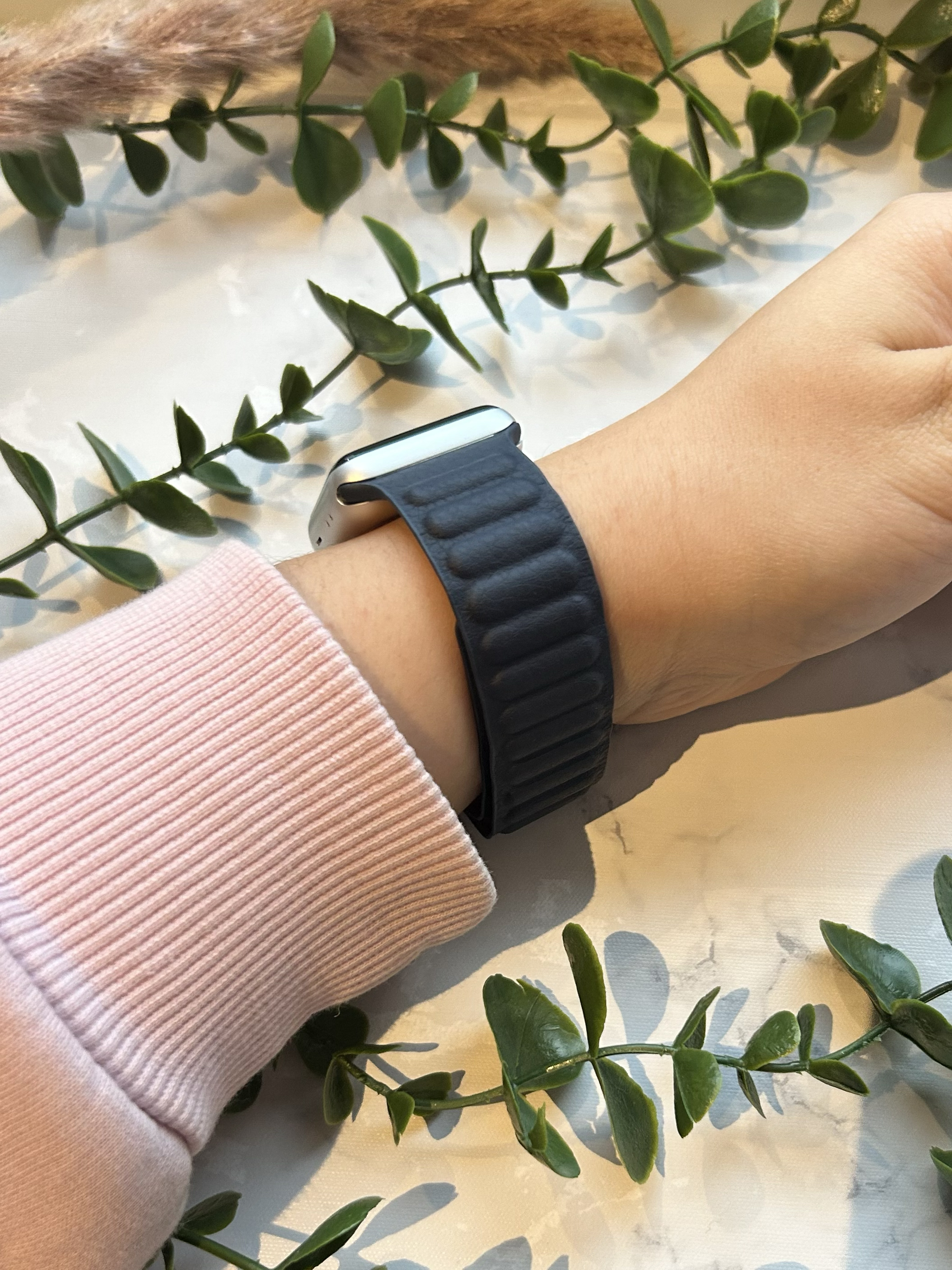 Apple Watch leren solo band - donkerblauw