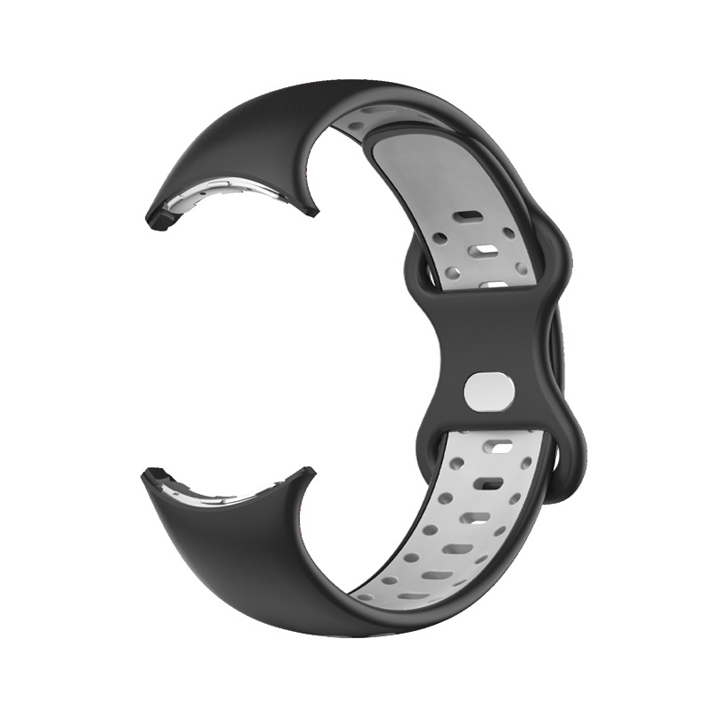 Google Pixel Watch dubbel sport band - zwart grijs