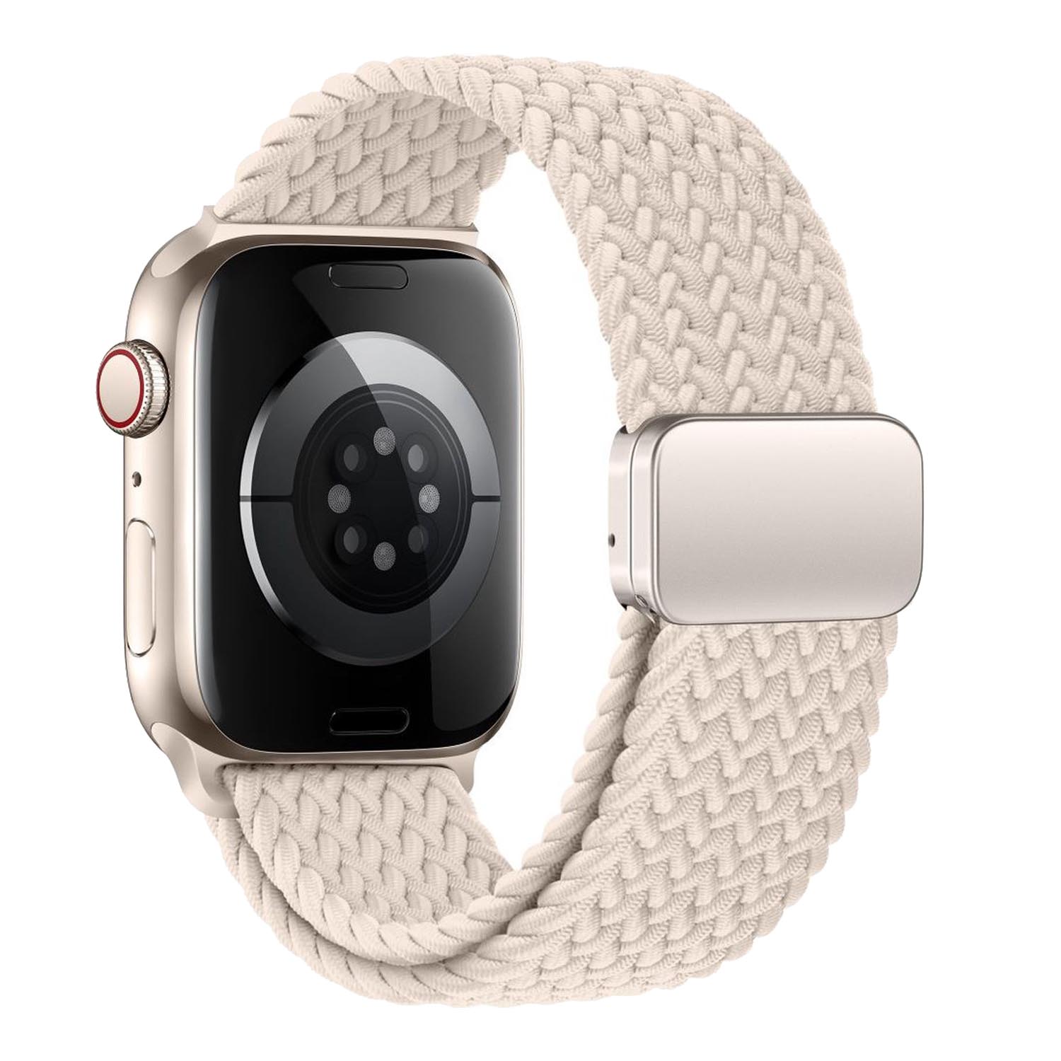 Apple Watch bandje Zyra - nylon - sterrenlicht