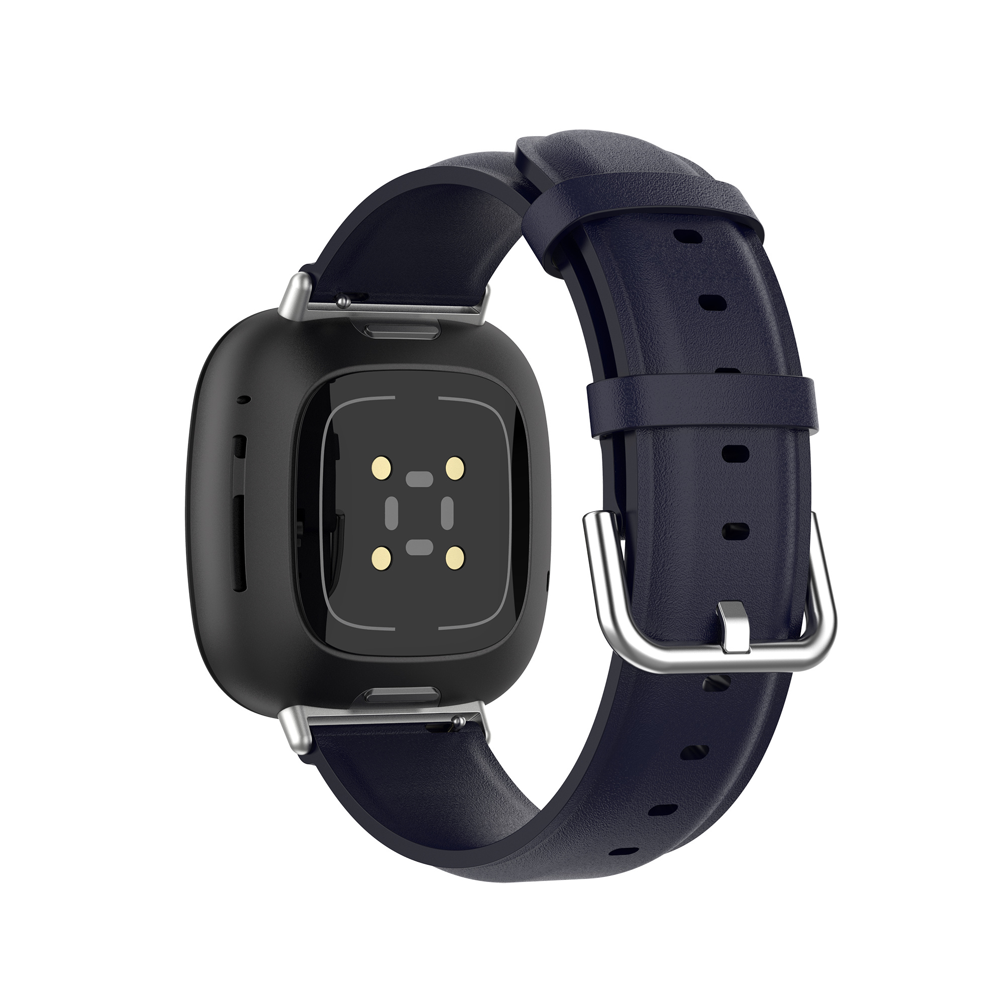 Fitbit Versa 3 / Sense leren band - blauw