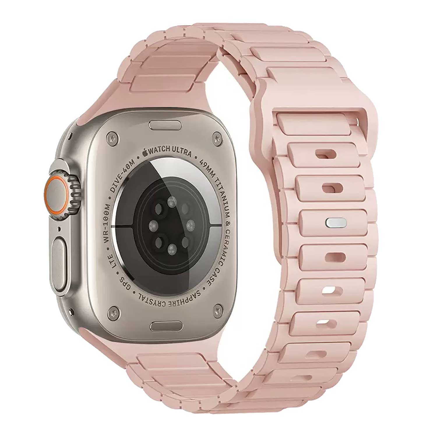 Apple Watch band Raveo – siliconen – lichtroze