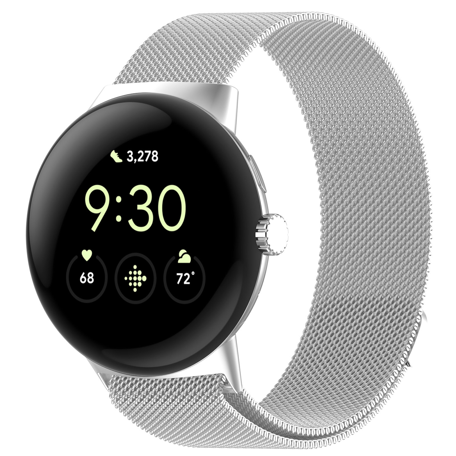 Google Pixel Watch milanese band - zilver
