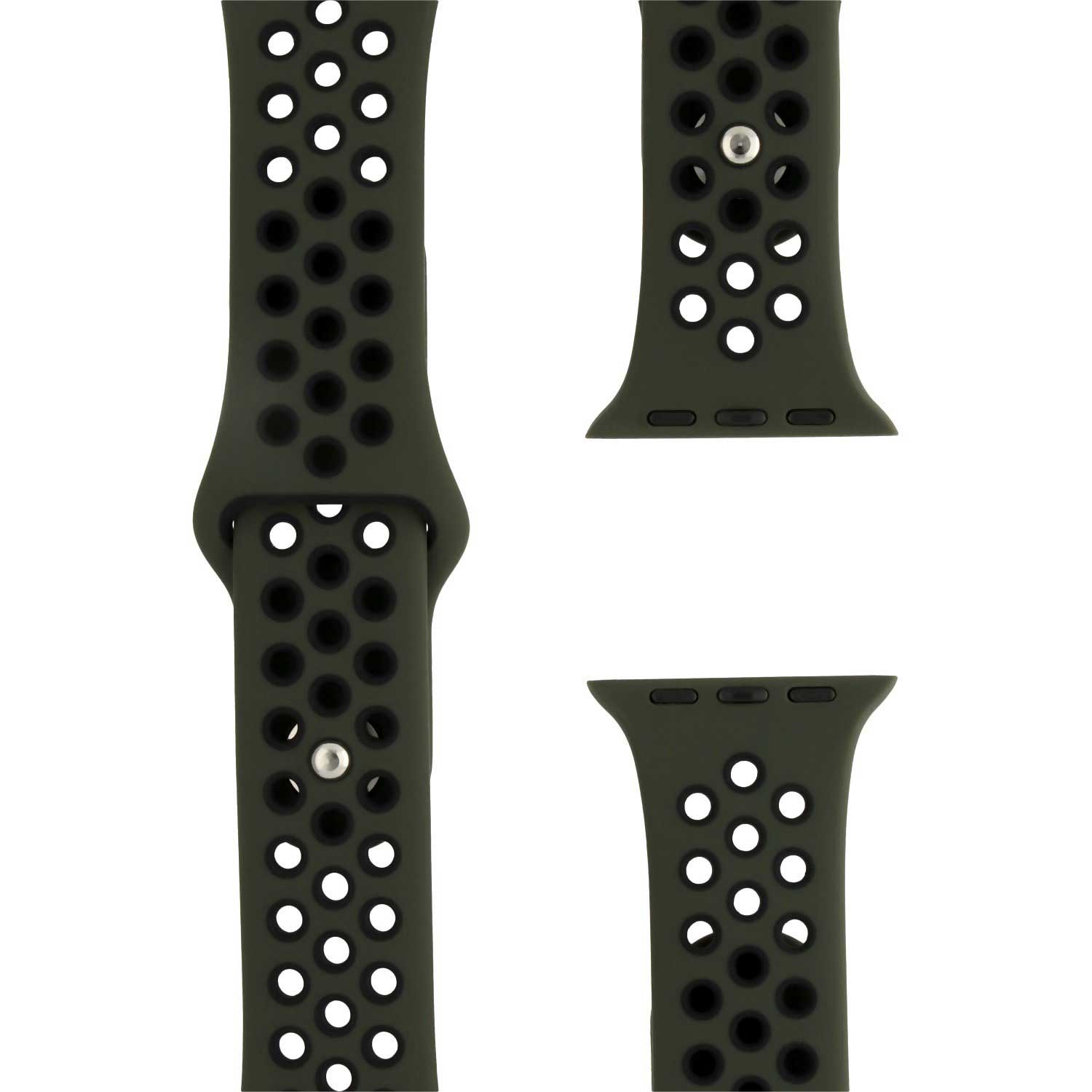 Apple Watch dubbel sport band - army groen zwart