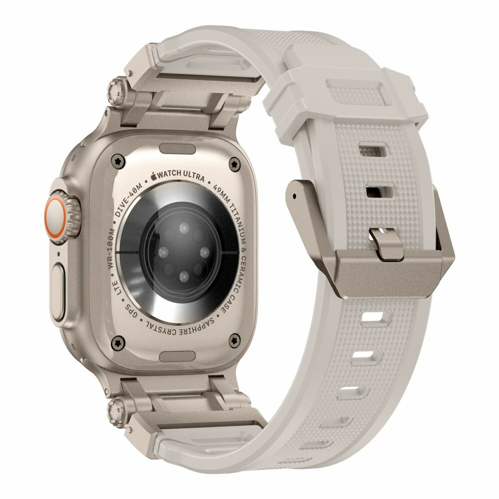 Apple Watch robuuste siliconen Robust band - sterrenlicht - titanium
