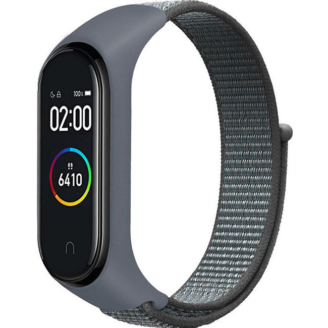 Xiaomi Mi 3/4/5/6 nylon sport loop band - storm grijs