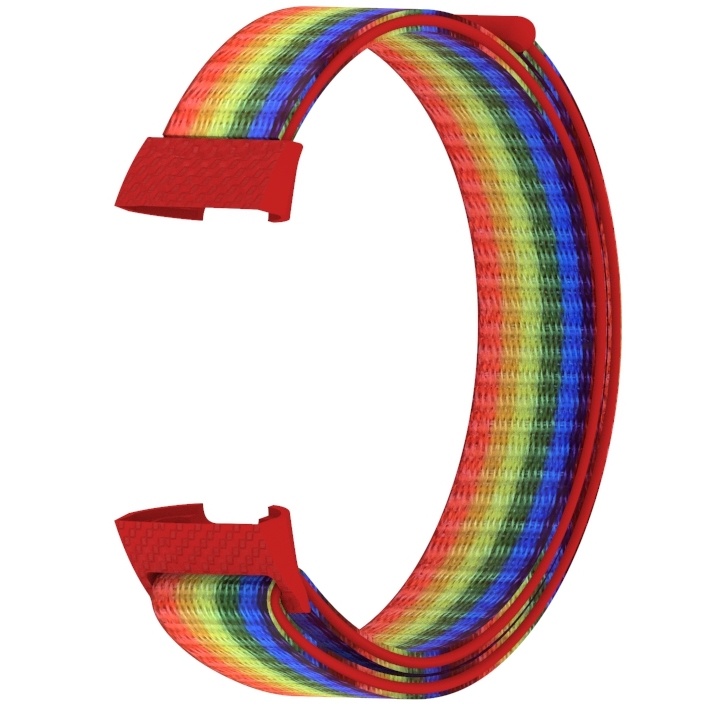 Fitbit Charge 3 & 4 nylon band - regenboog