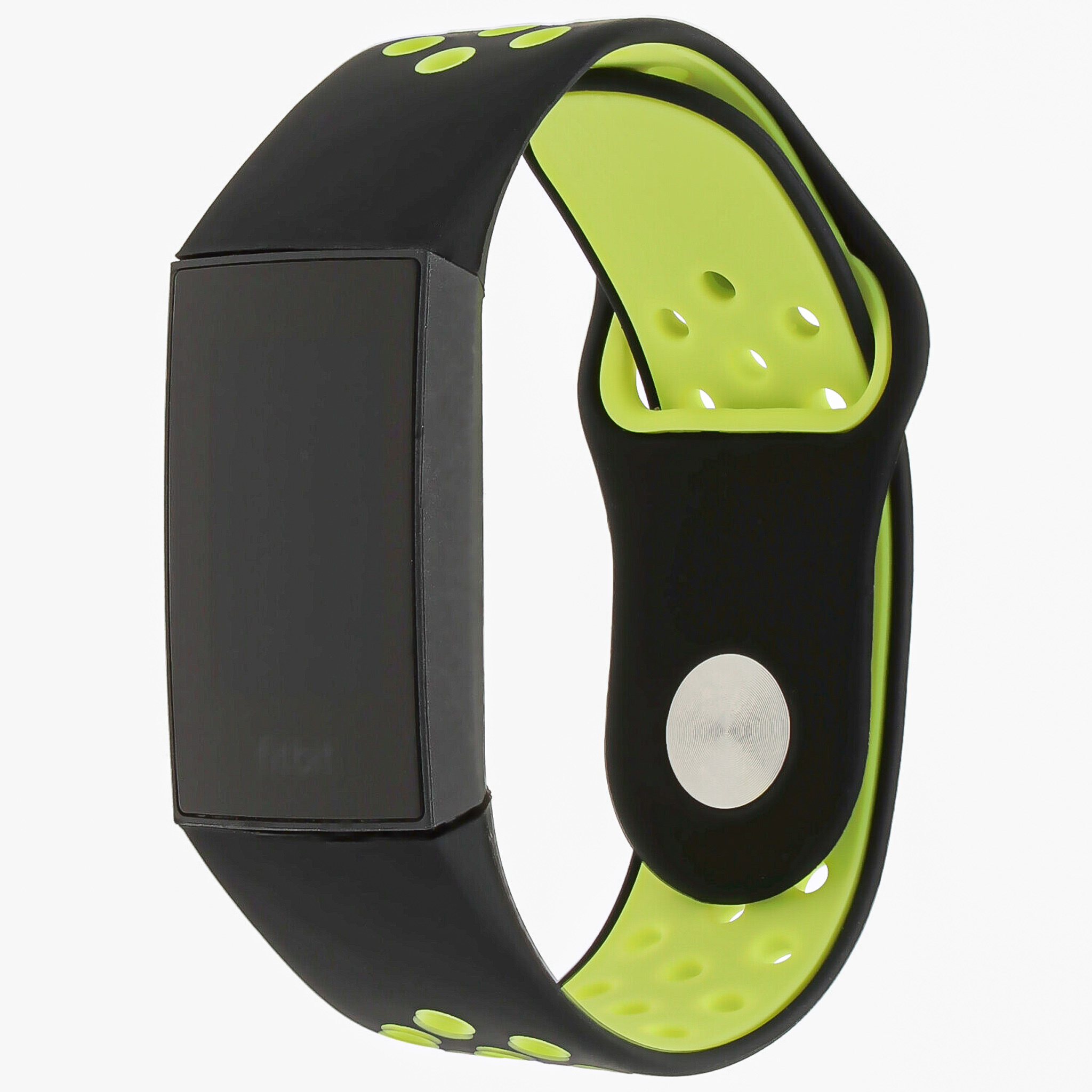 Fitbit Charge 3 & 4 dubbel sport band - zwart geel