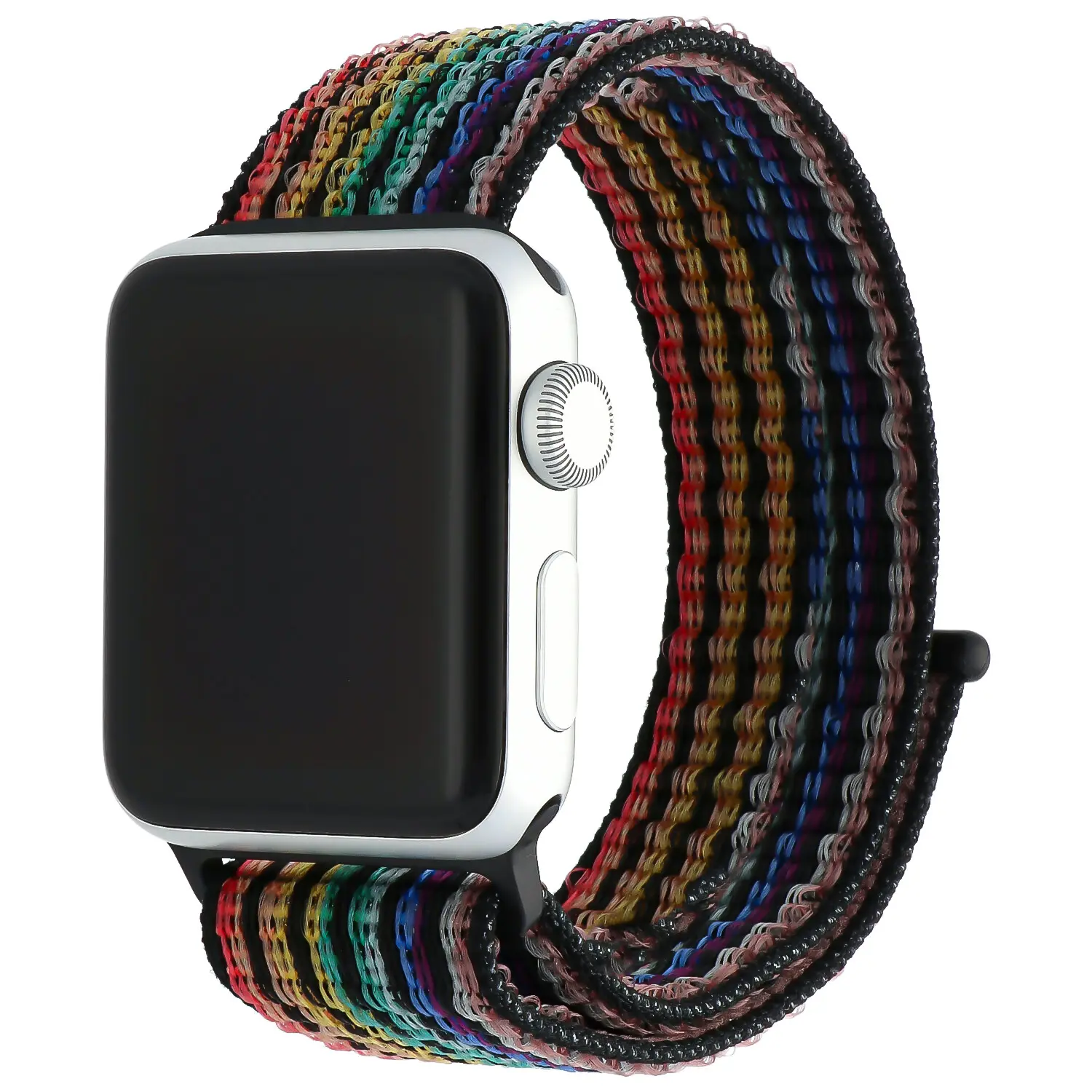 Apple Watch nylon sport loop band pride zwart