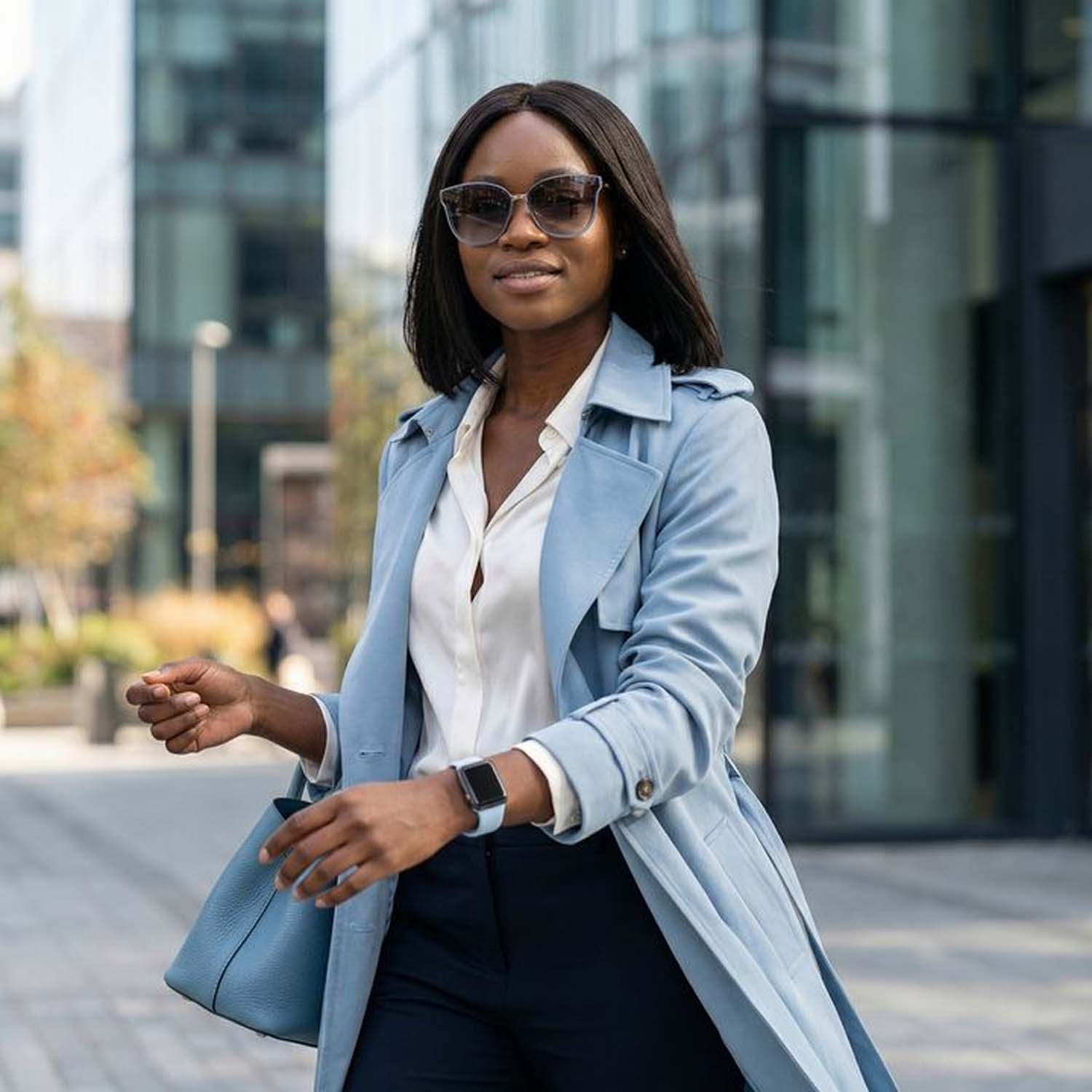 Apple Watch bandje Savro - siliconen - sky blue