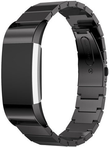 Fitbit Charge 2 stalen schakel band - zwart