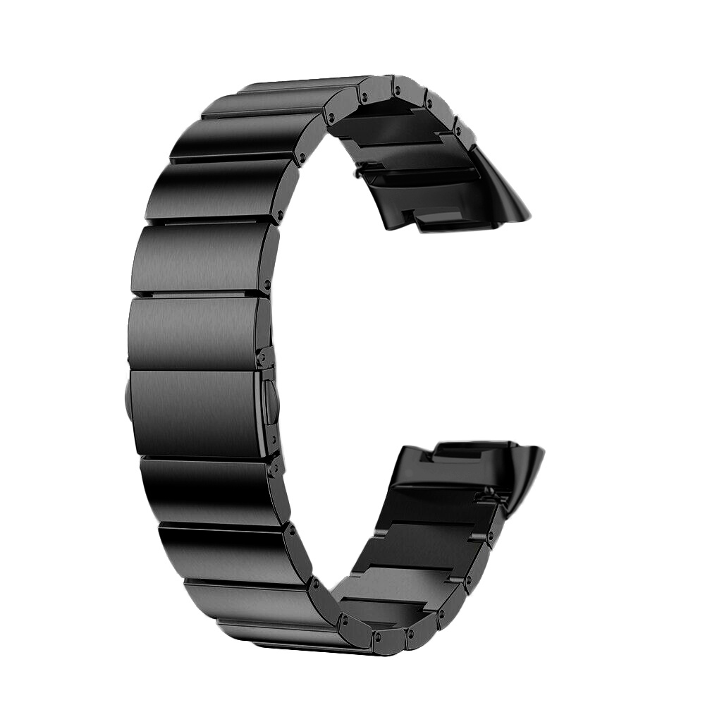 Fitbit Charge 5 stalen schakel band - zwart
