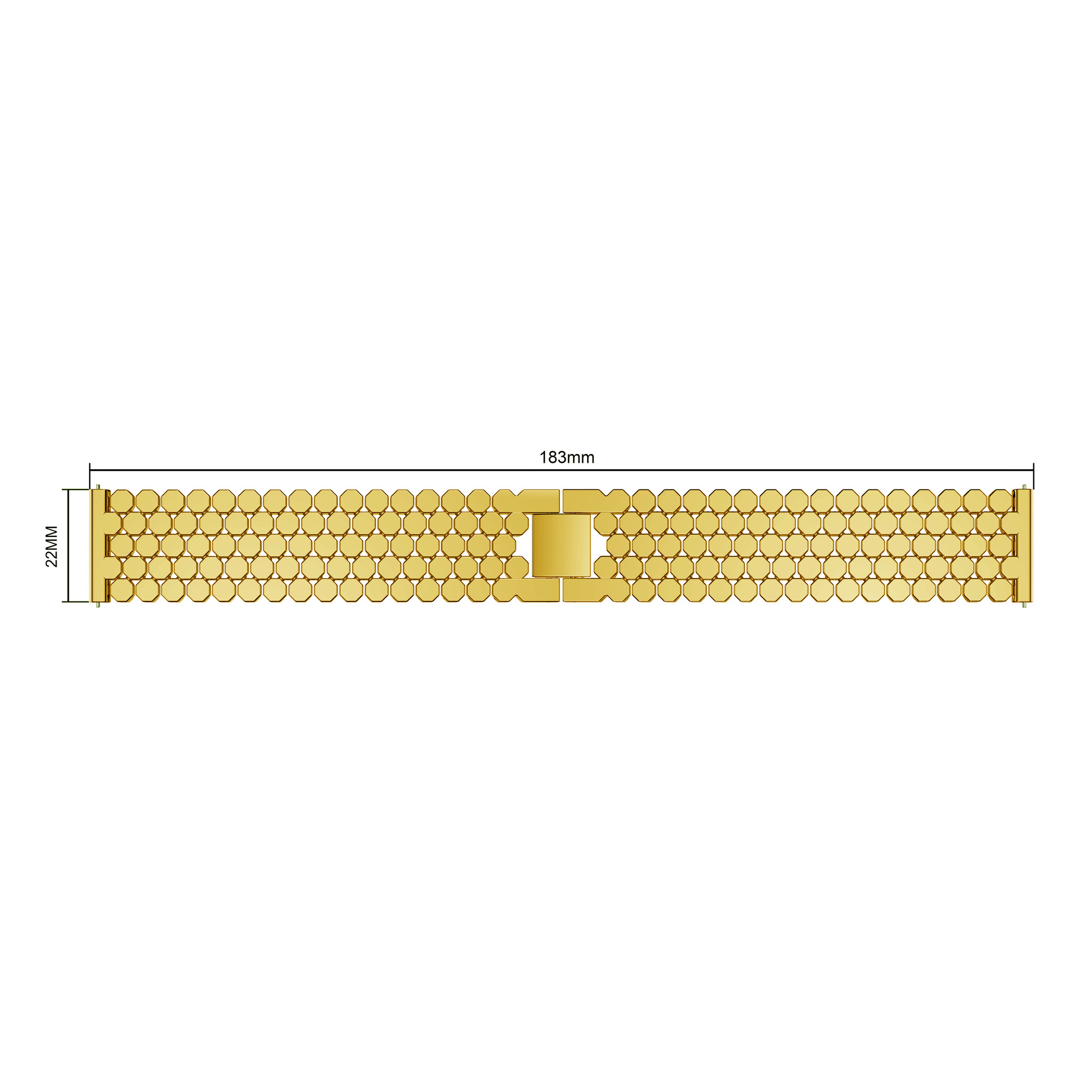 Fitbit Versa vis stalen schakel band - goud