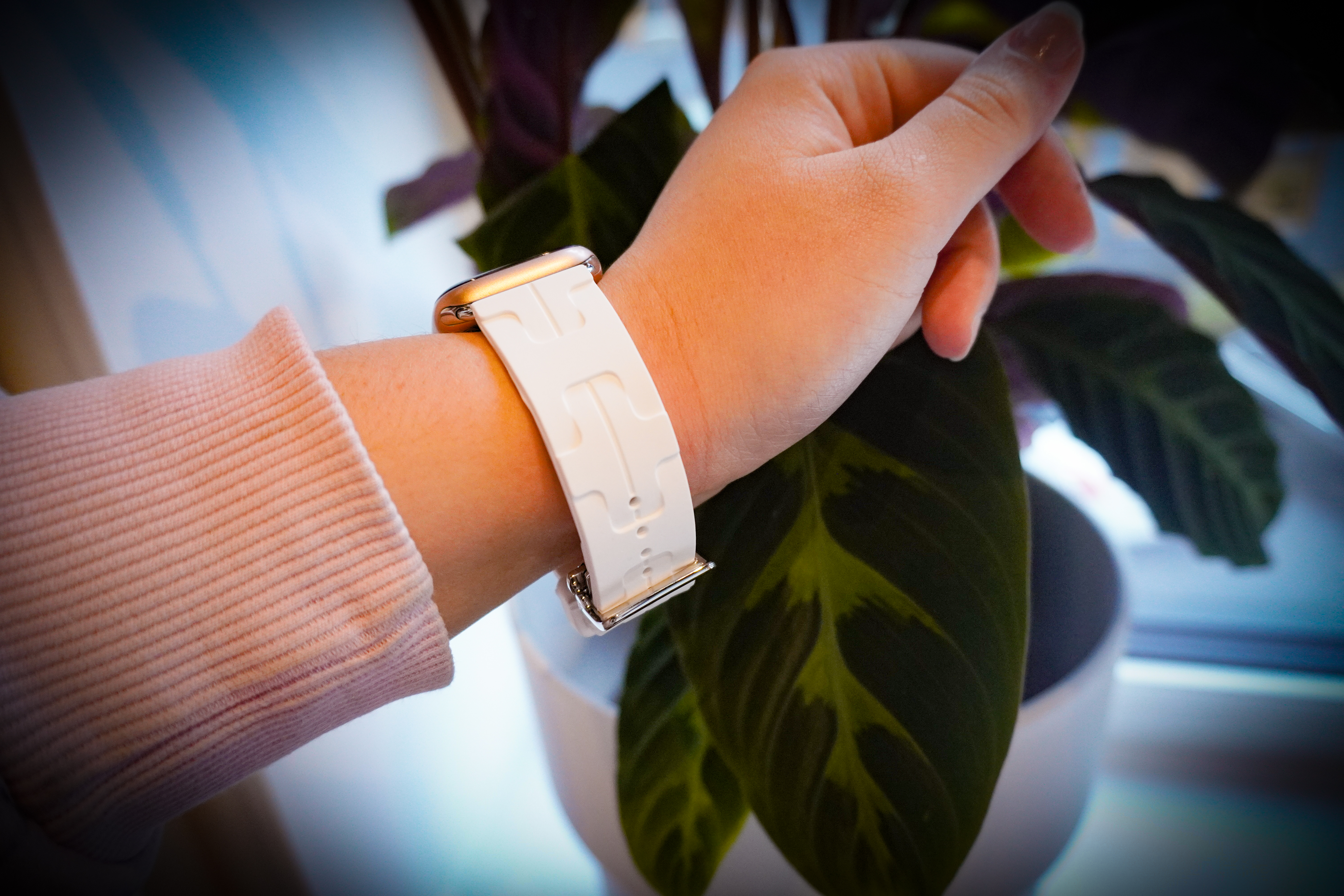 Apple Watch sport Hermès kilim single tour - wit