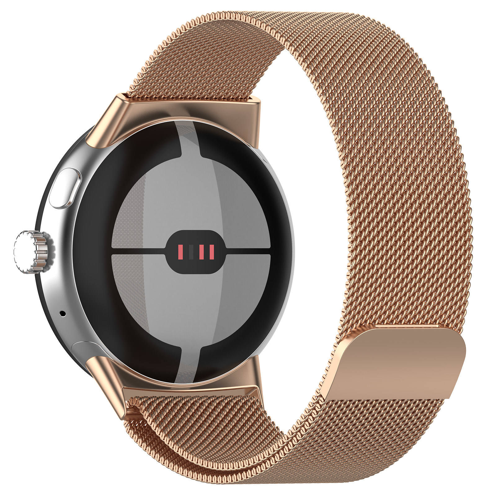 Google Pixel Watch milanese band - rose goud