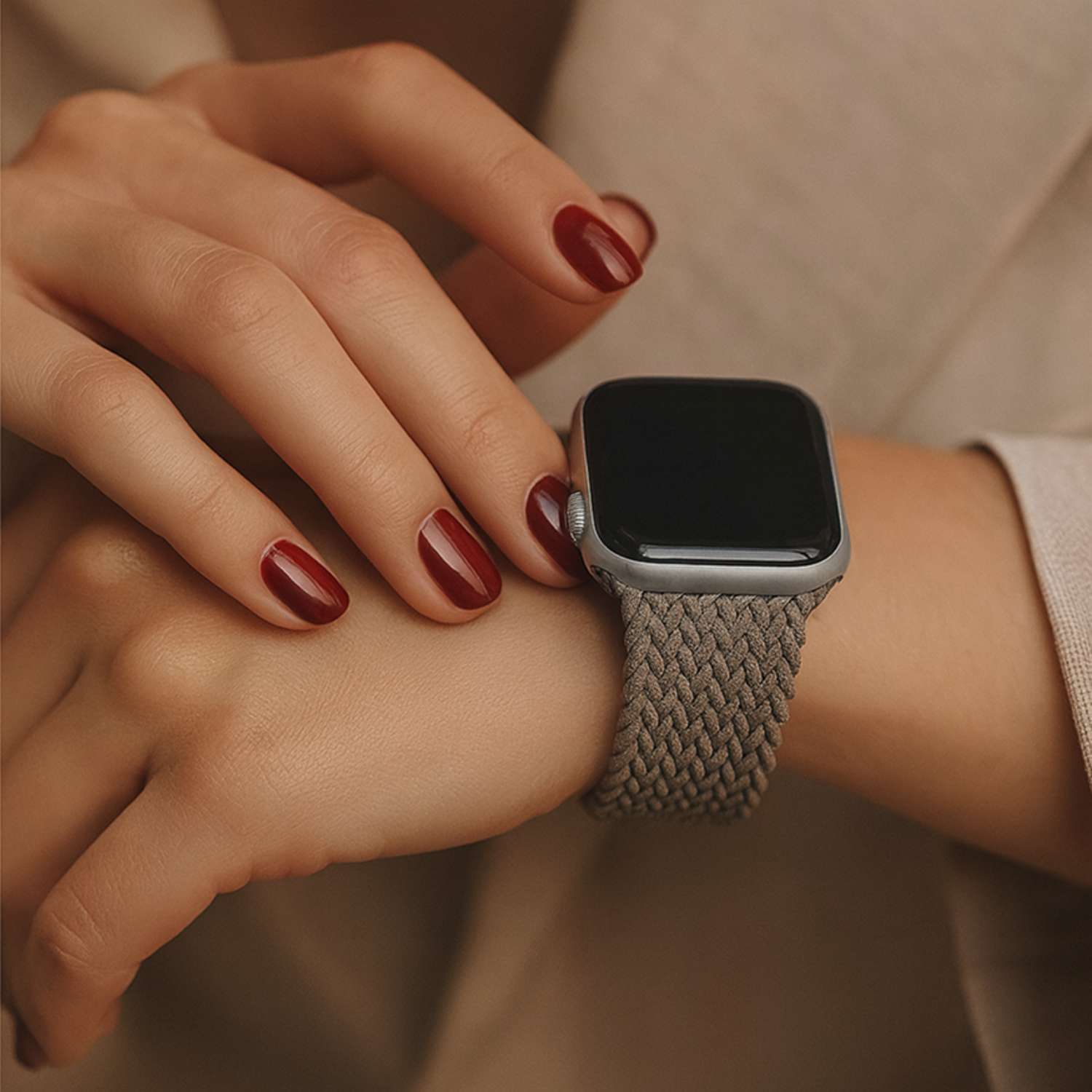 Apple-Watch-nylon-gevlochten-solo-band-klei-7440850178178-123watches-sfeer3