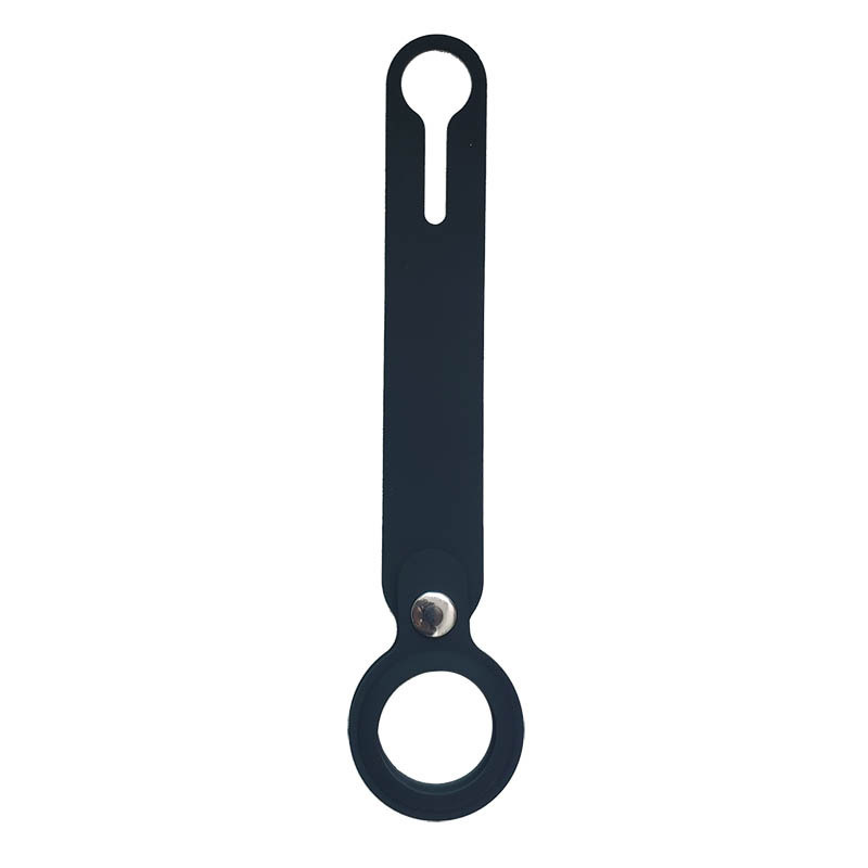 AirTag siliconen lus sleutelhanger - zwart