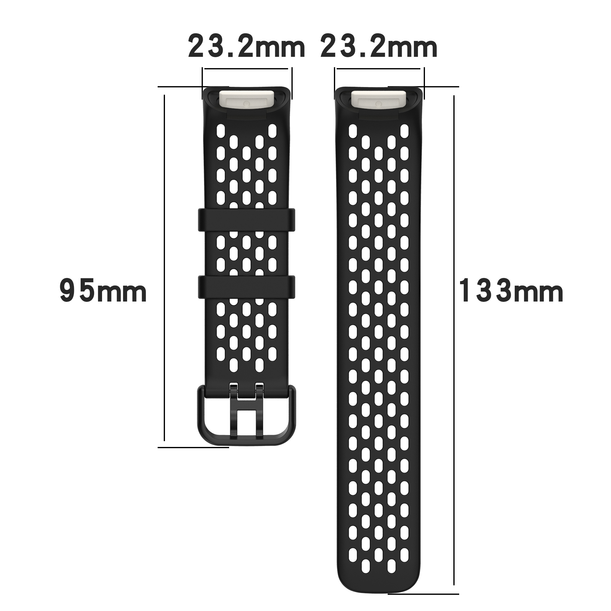 Fitbit Charge 5 sport point band - zwart