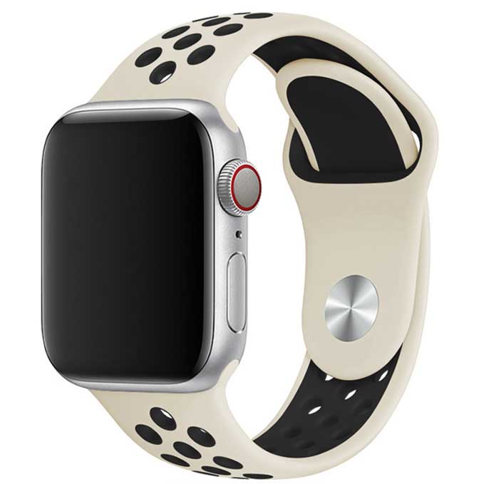 Apple-Watch-dubbel-sport-band-antiekwit-zwart-7434008465470-123watches-hoofdfoto