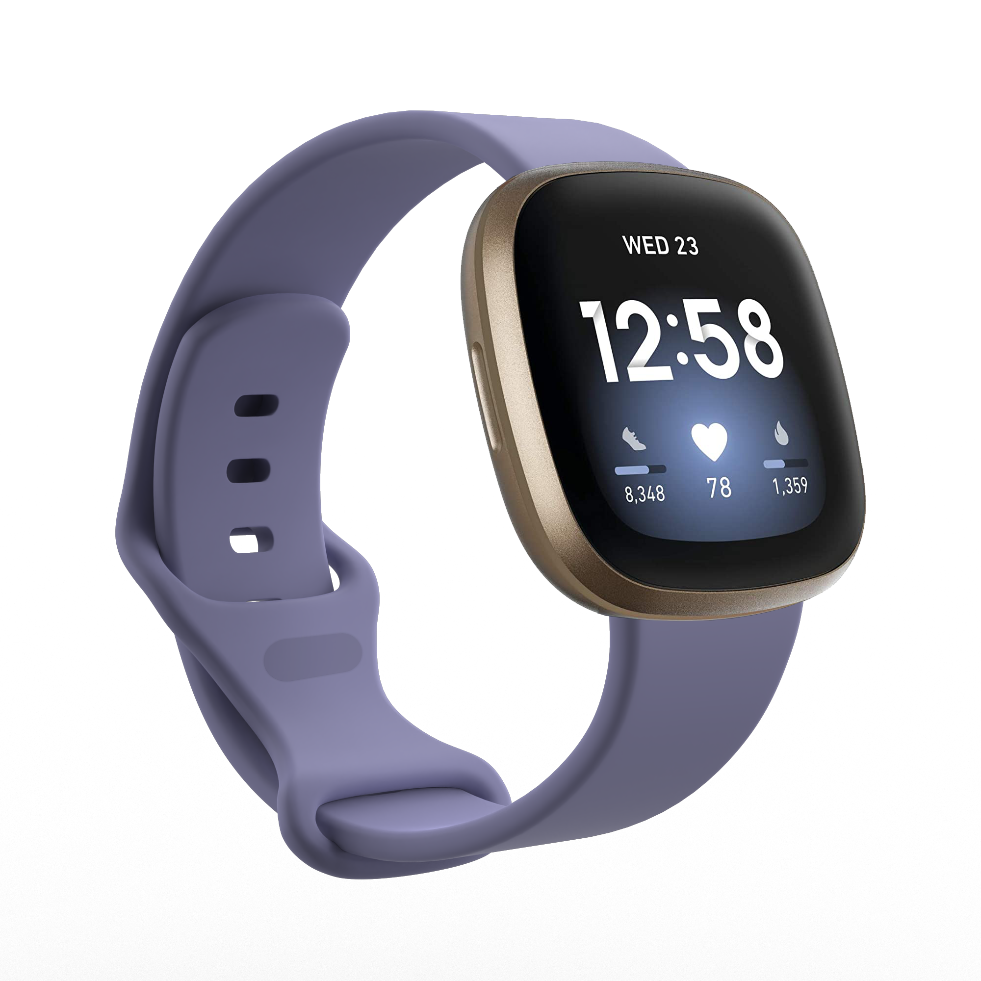 Fitbit Versa 3 / Sense sport band - violet paars