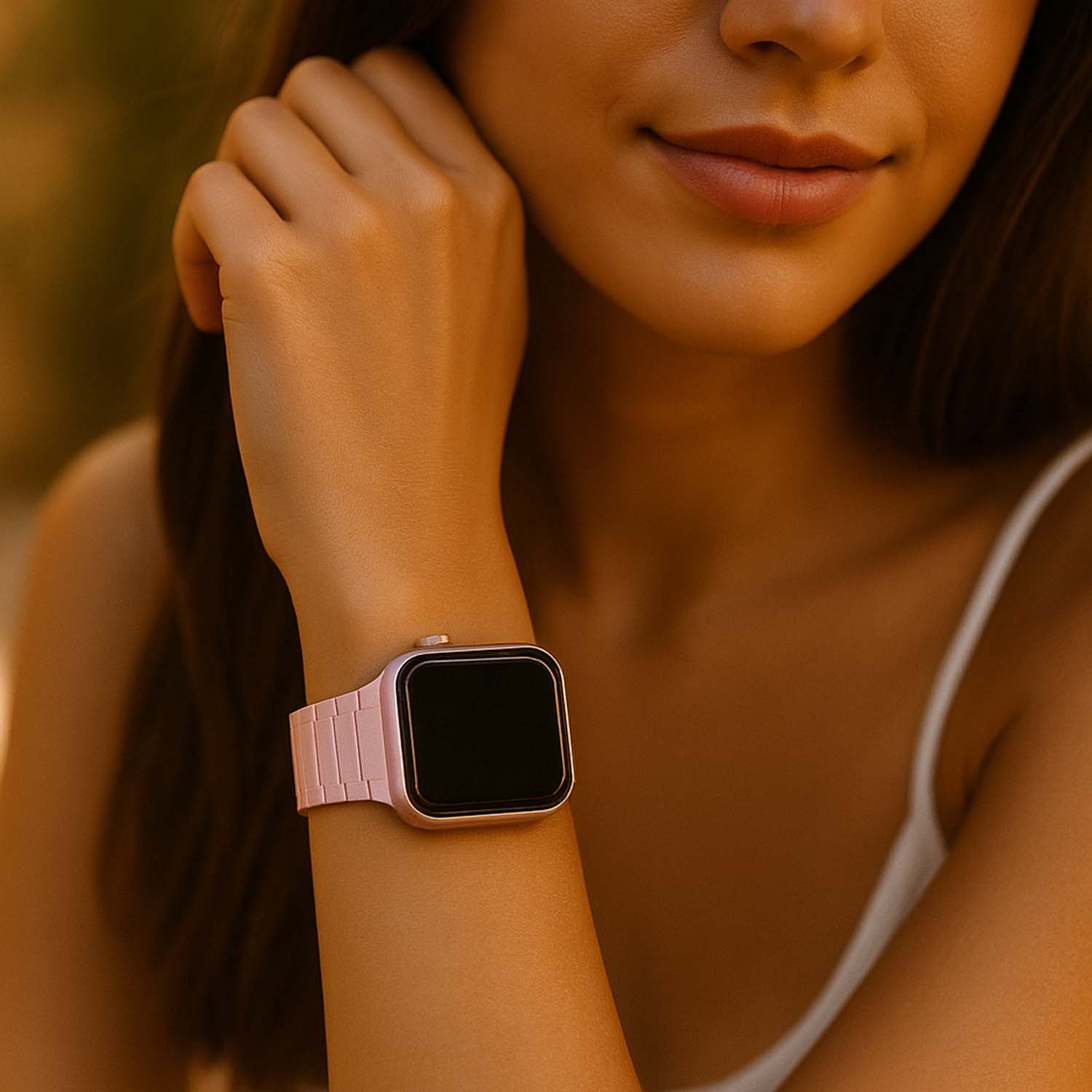 Apple Watch band Zyro – siliconen – lichtroze