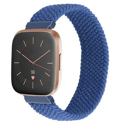 Fitbit Versa nylon gevlochten solo band - atlantische blauw